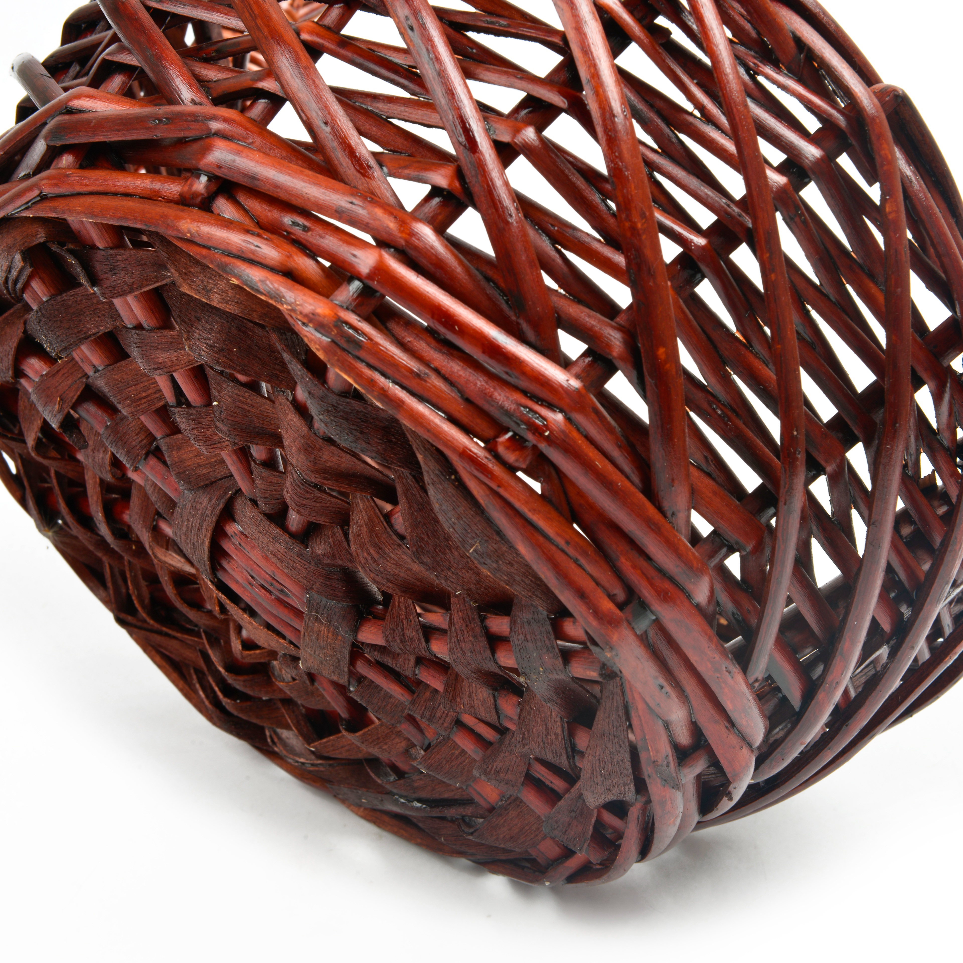 Willow and rattan woven gift fruit basket, supermarket gift, willow woven basket, gift basket, hand-held basket, three-piece set, storage basket Item Picture
