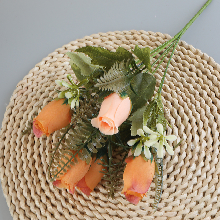 Silk flowers, rose artificial flowers, home dining table decoration Item Picture