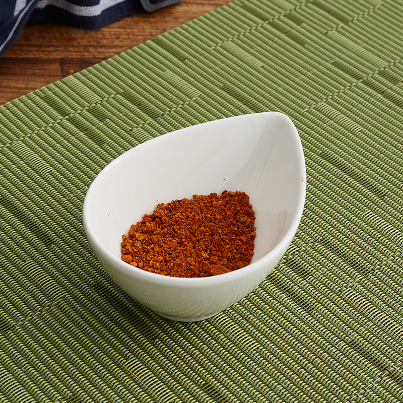 Caviar spoon, ceramic water drop bowl, 4-inch square upturned bowl, small seasoning bowl, dipping sauce bowls and plates, hotel supplies tableware Specification image