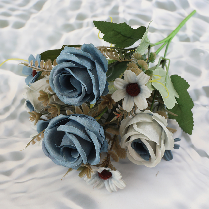 Cheap artificial five-headed rose home ornaments Item Picture