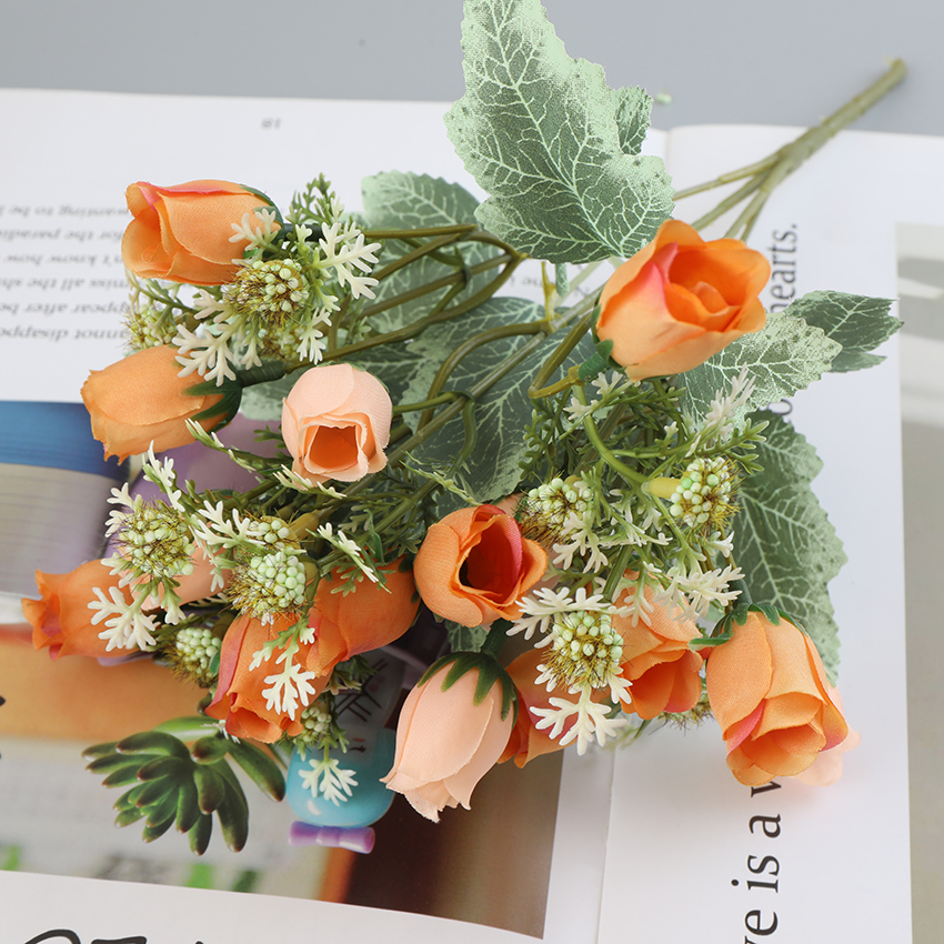5-head 15-flower Little Rose hotel wedding decoration flowers Specification image