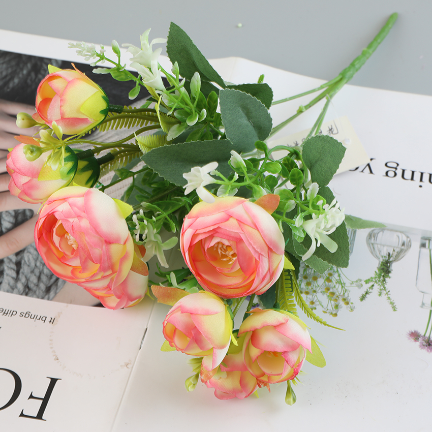 Five small peony decorative flowers for the hotel wedding garden Specification image