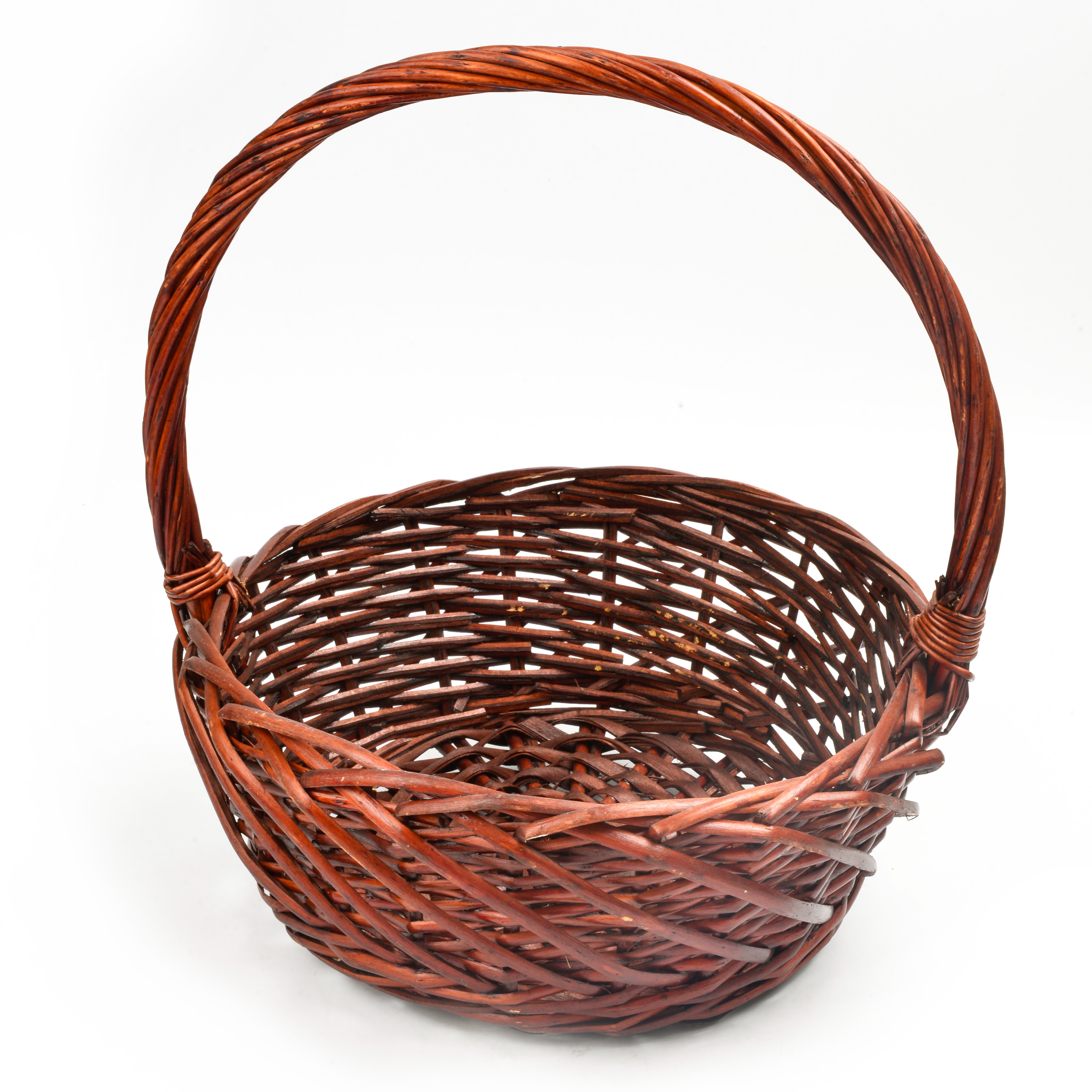 Willow and rattan woven gift fruit basket, supermarket gift, willow woven basket, gift basket, hand-held basket, three-piece set, storage basket details Picture