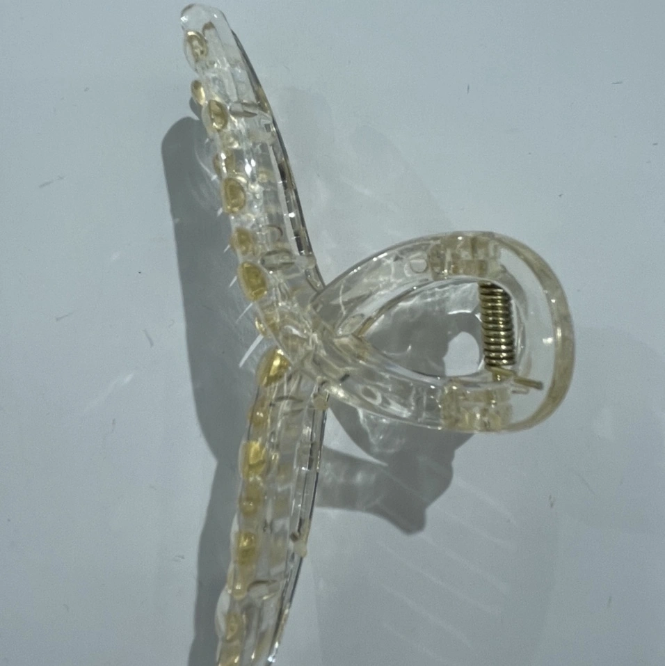 Eight cm in size, five large Korean-style acrylic scratch-off clips, head clips, bath shark clips, hair clips, scratch-off clip manufacturer wholesale Specification image