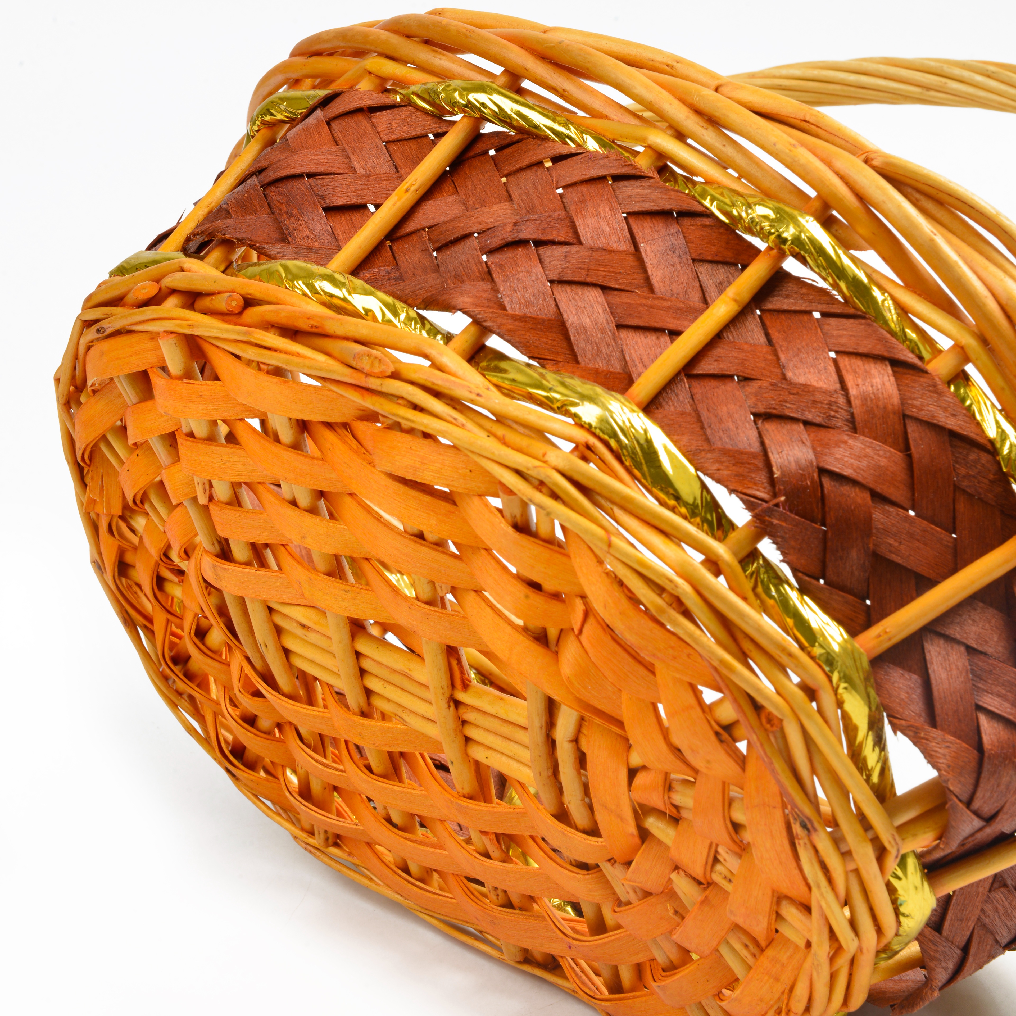 Wholesale wicker gift fruit baskets, supermarket gifts, wicker baskets, gift baskets, three-piece sets, hand-held storage baskets Item Picture
