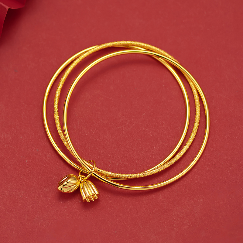 The three-ring bracelet of the same style as Douyin and Xiaohongshu is sweet and cute. The lotus pod flower bracelet of "Three Lives and Three Worlds" is a novel accessory sold directly by the Jinnu factory in Nansha, Vietnam details Picture