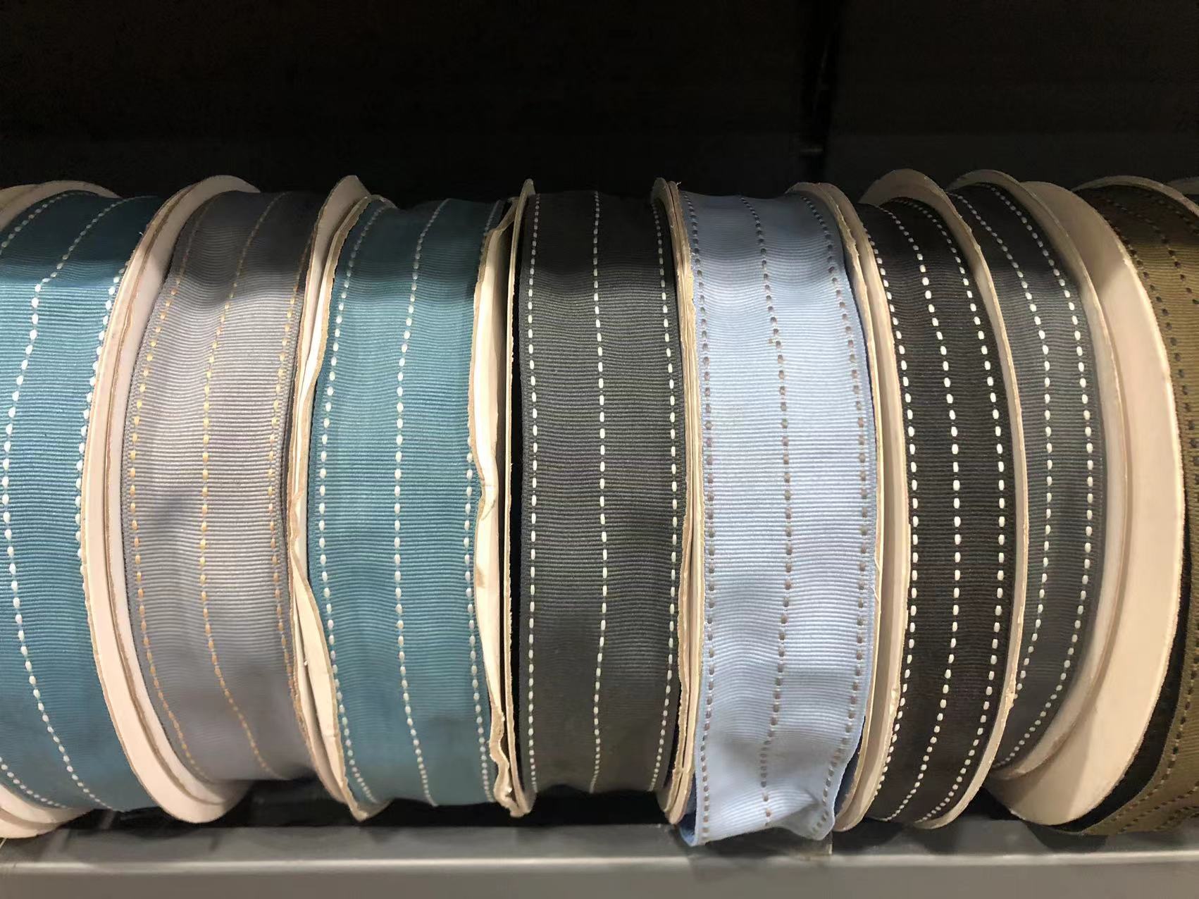 Korean webbing three-row dotted ribbed ribbon, DIY hair accessory, sun hat, clothing accessory, white jumper ribbon 50Y Specification image