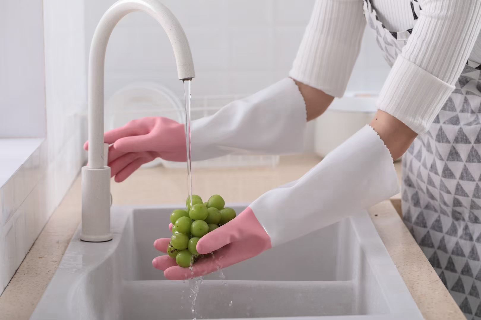 【手掌加厚】家务洗碗手套女男防水耐用夏季厨房洗衣服清洁手套详情图2