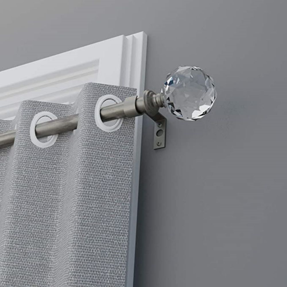 厂家直销水晶金属窗帘杆罗马杆窗帘配件16/19/22/25/28mm crystal curtain rod 