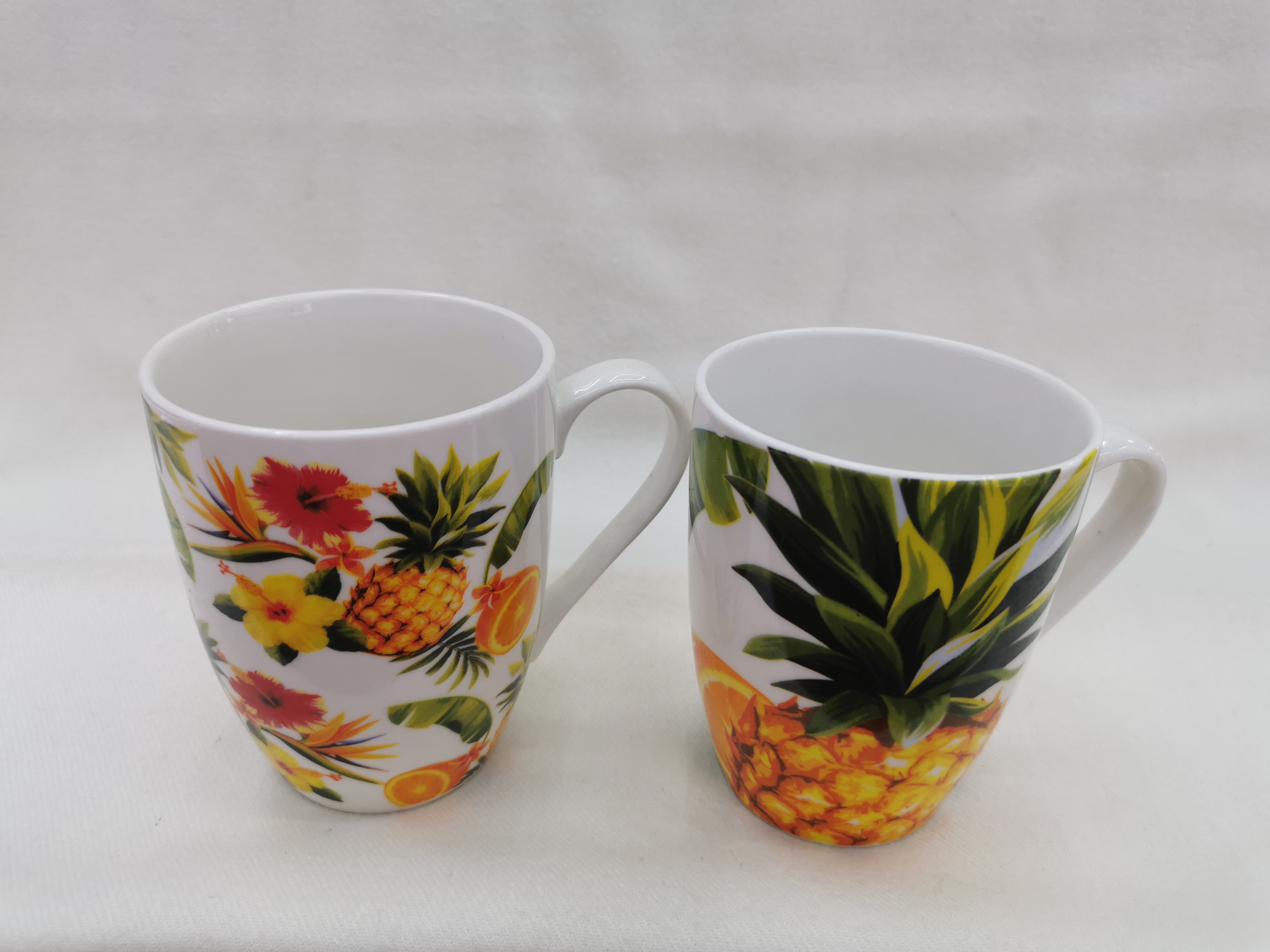 Tropical Rainforest Wind Water Cup Pineapple Fruit Mug Bright Ceramic Cup RUIHUA Specification image