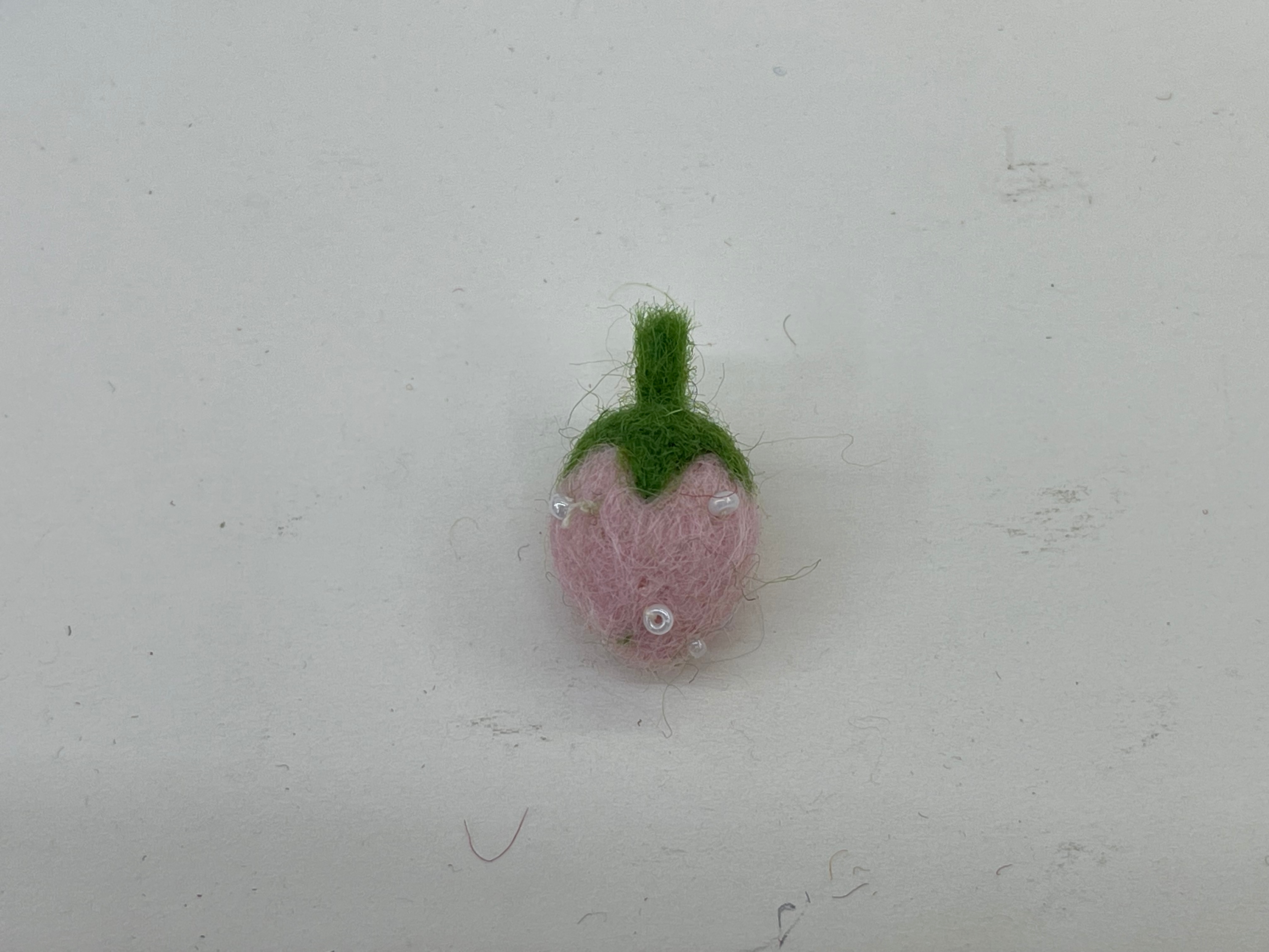 纯羊毛纯手工羊毛迷你蘑菇粉色可爱大量现货