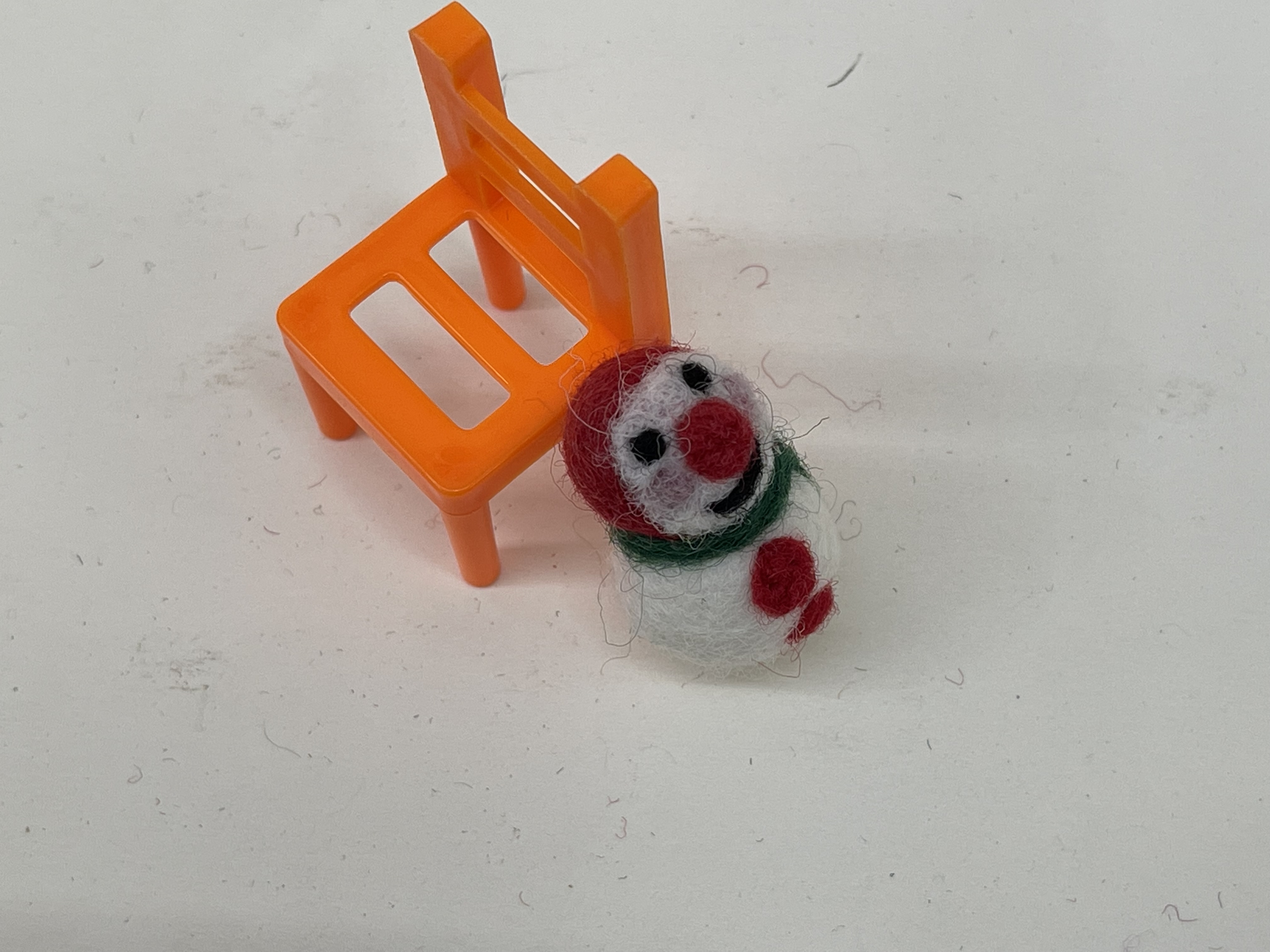 纯羊毛纯手工羊毛圣诞雪人可爱 卡通 立体