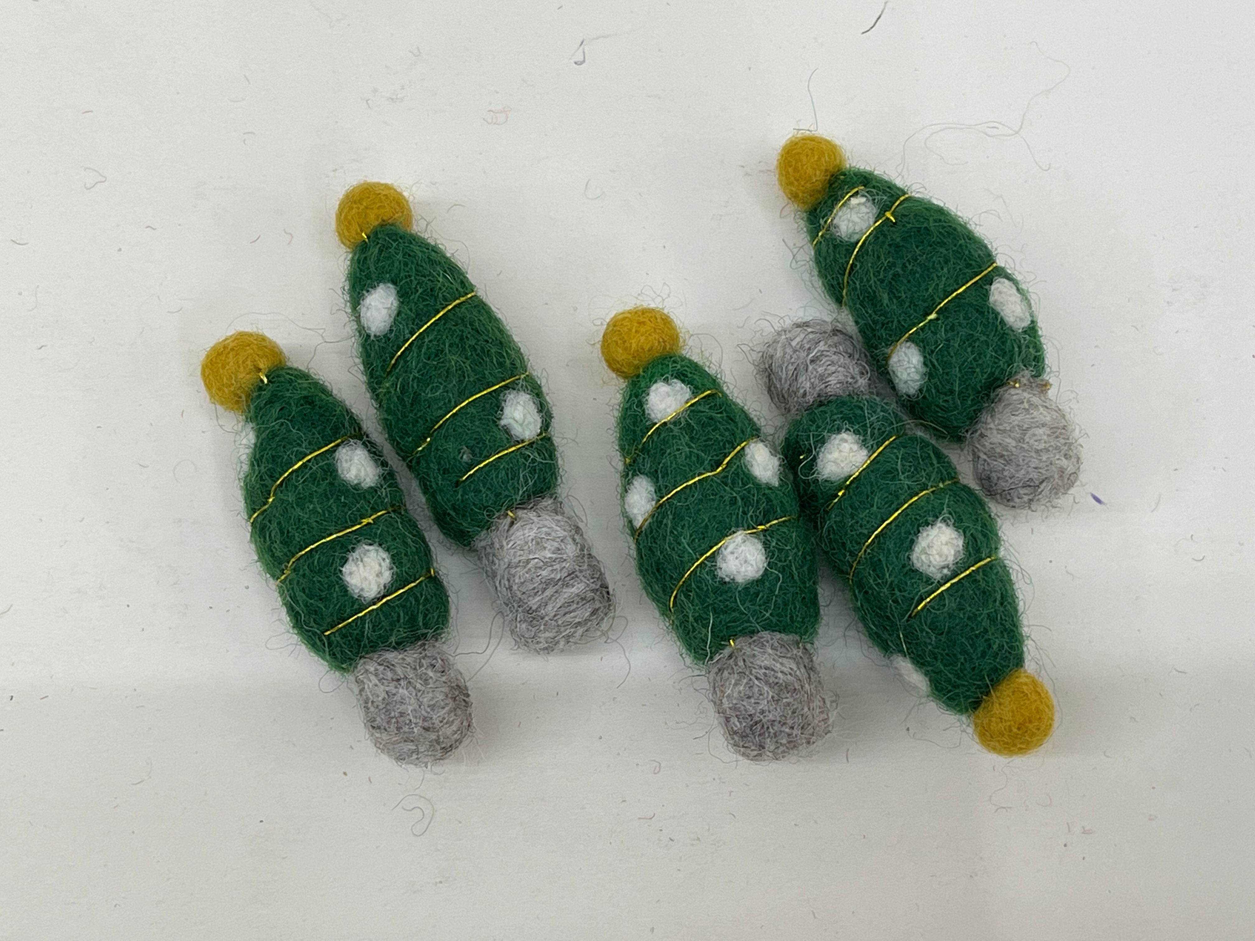 纯羊毛纯手工羊毛圣诞绕线树可爱 卡通 立体