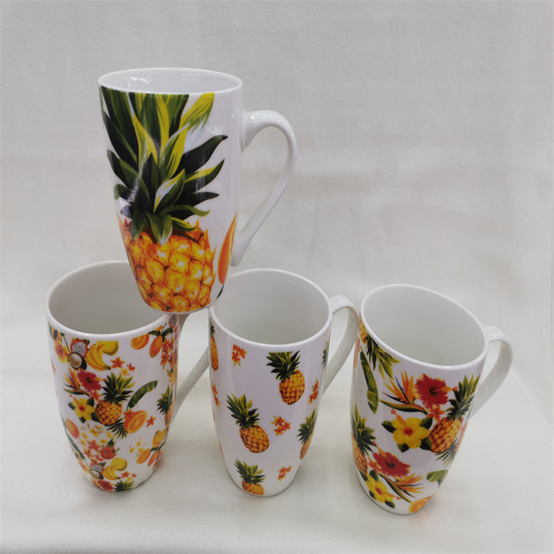 Tropical Rainforest Wind Water Cup Pineapple Fruit Mug Bright Ceramic Cup RUIHUA