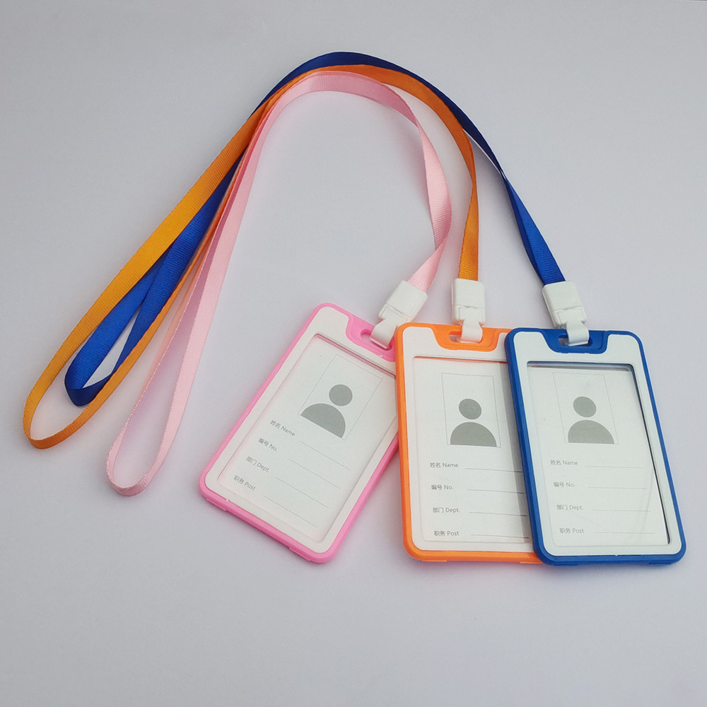 The card holder for the ID card features a double-sided transparent design details Picture