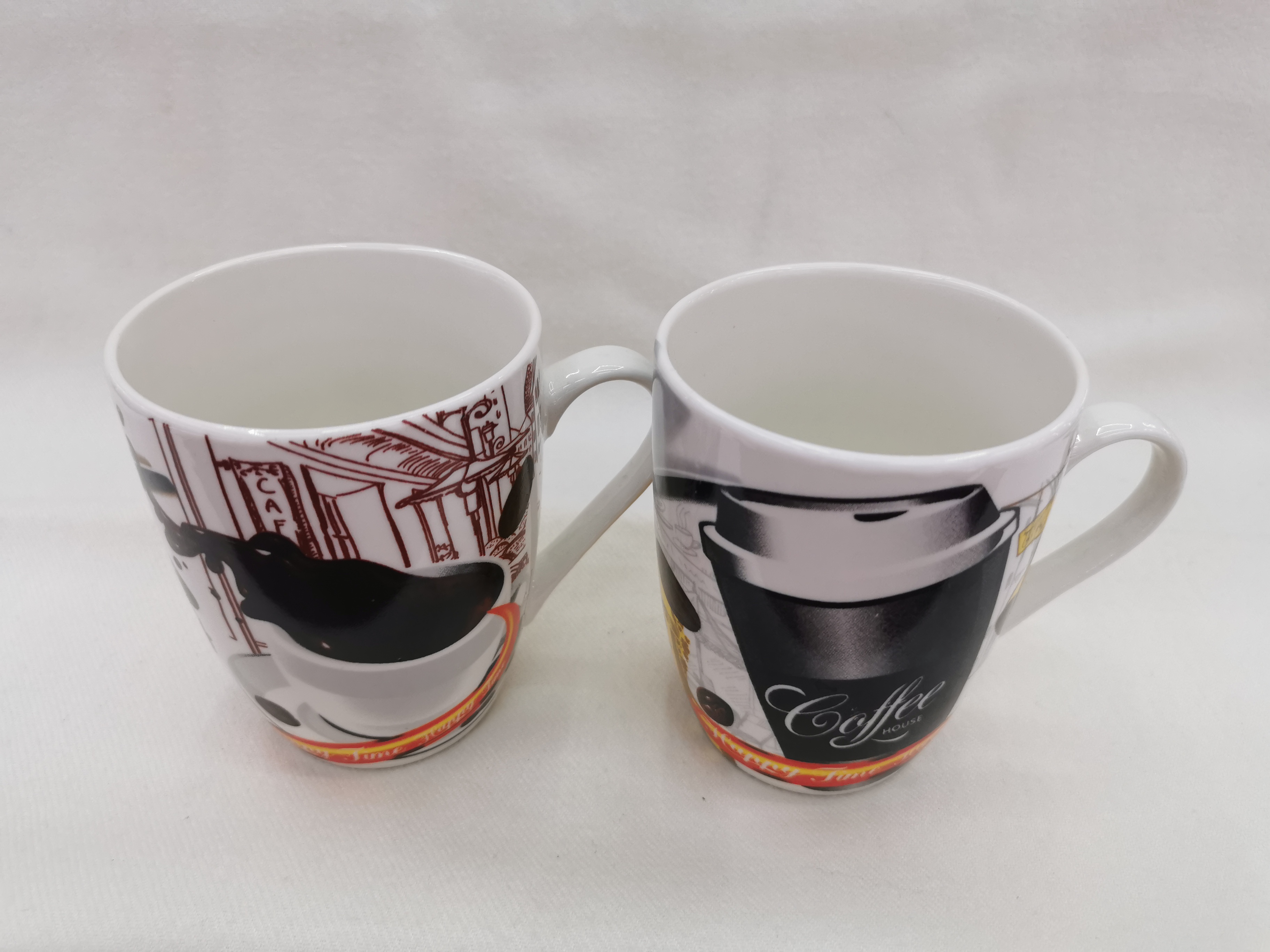 Coffee water cup, European and American style mug, large-capacity KAFE ceramic cup RUIHUA Specification image