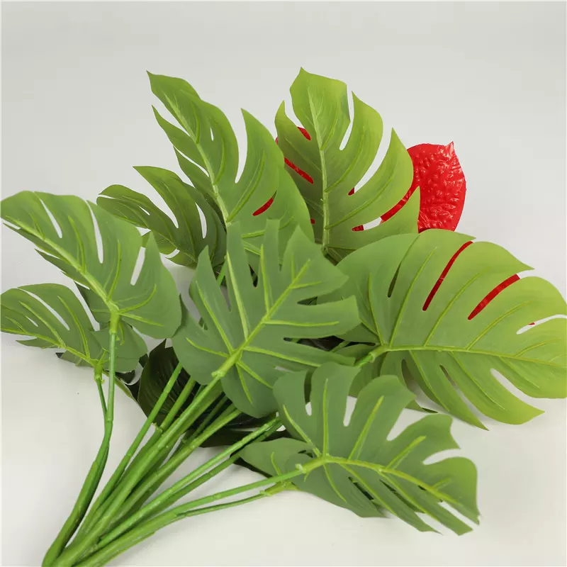仿真植物大型绿叶18头红掌龟贝叶北欧风创意绿植盆栽居家摆件装饰详情图2