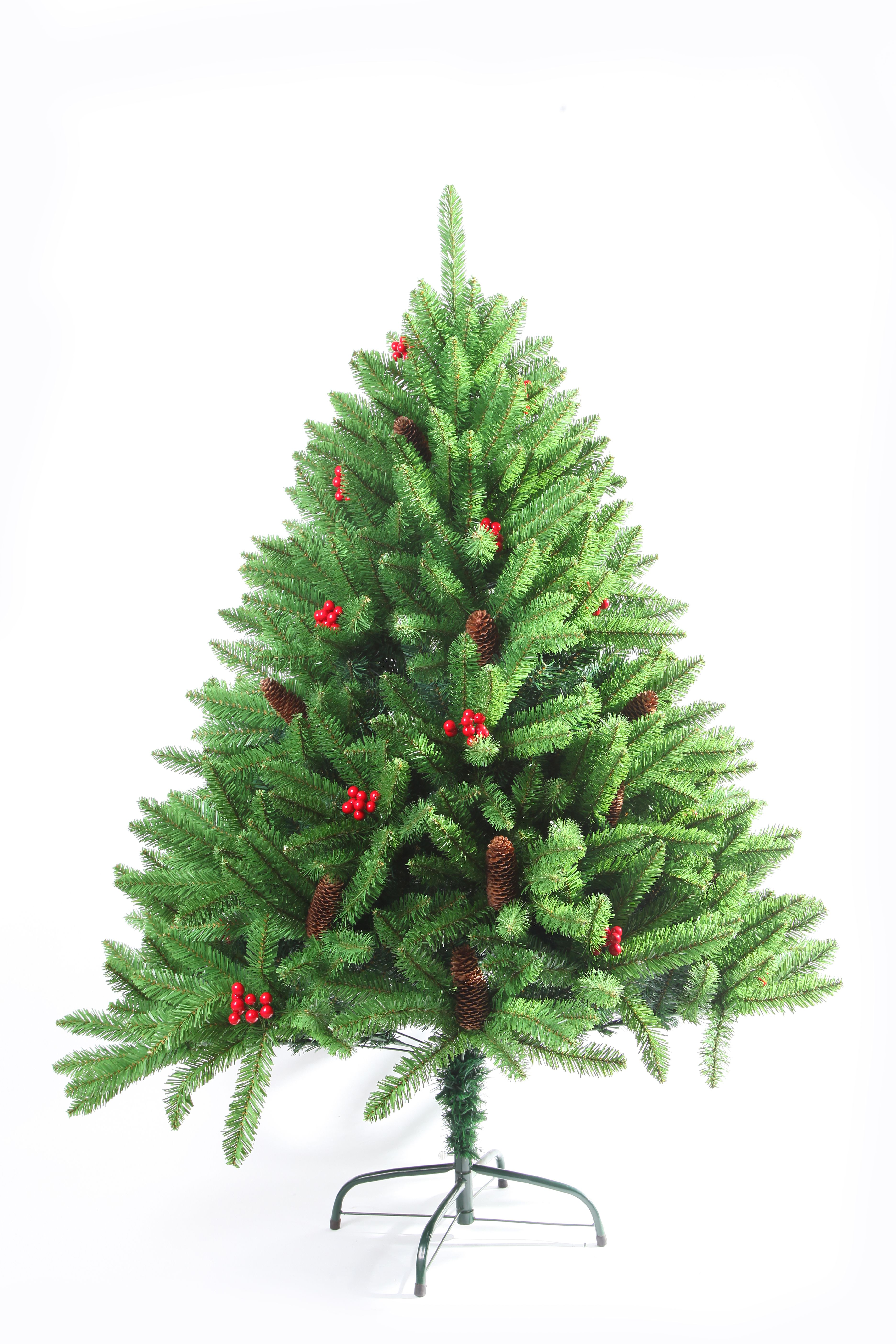 外贸热销圣诞节装饰圣诞树尖头松果圣诞树180cm仿真PVC圣诞树