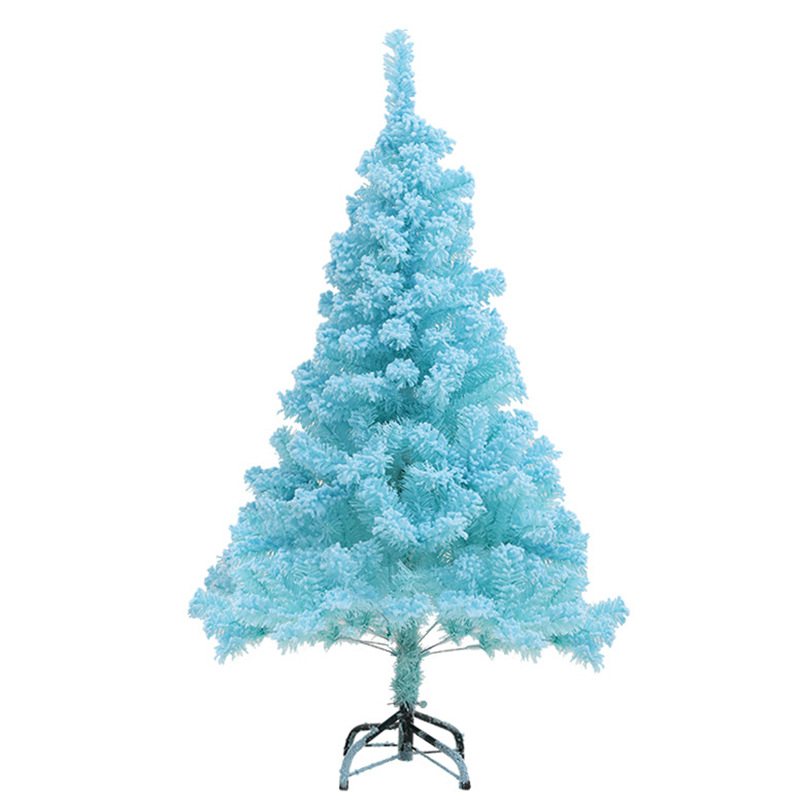 1.8米圣诞树蓝色喷雪橱窗商场家居装饰1.2/1.5/1.8抖音ins风场景装扮