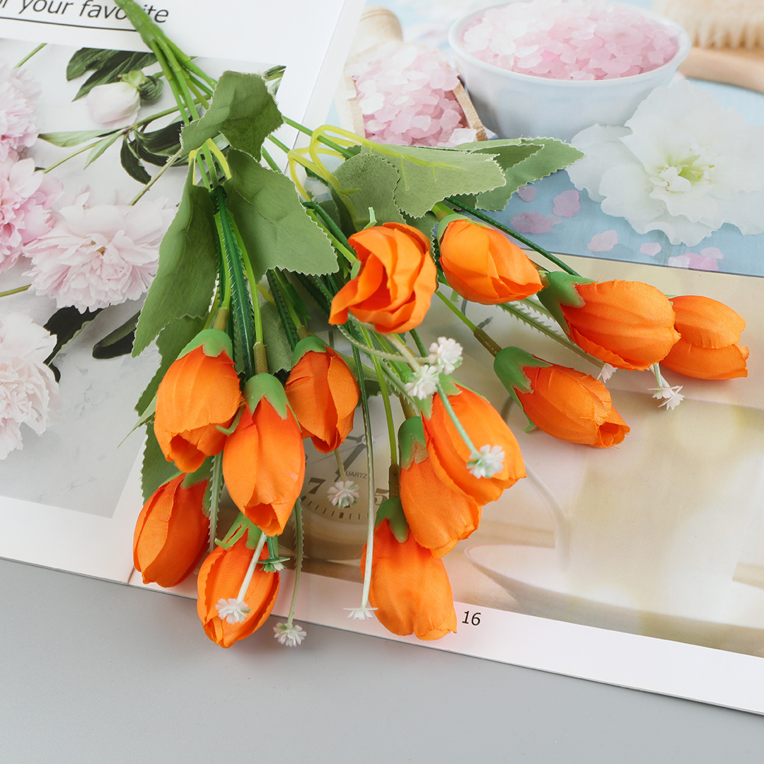 The artificial flower tulip for Christmas decoration