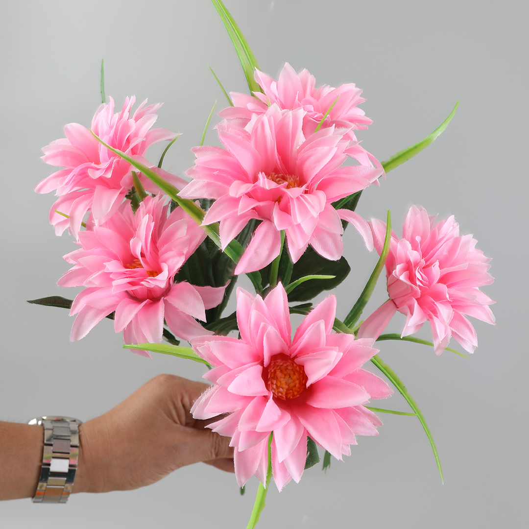 Artificial bouquets of chrysanthemums and artificial flowers for 6-fork decorative walls Specification image