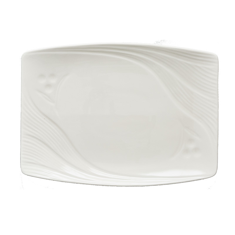 Ceramic plates, rectangular fresh fruit inventory, heart plates, hotel tableware, sushi plates Item Picture