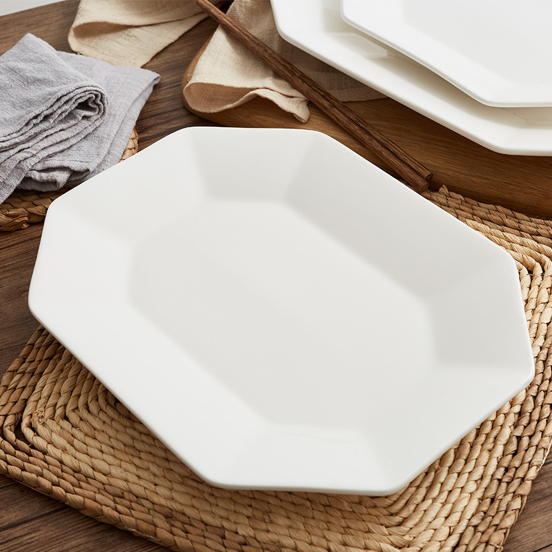 Tableware, plates, ceramic hotel supplies, flat plates, star anise fruit plates, Western plates details Picture