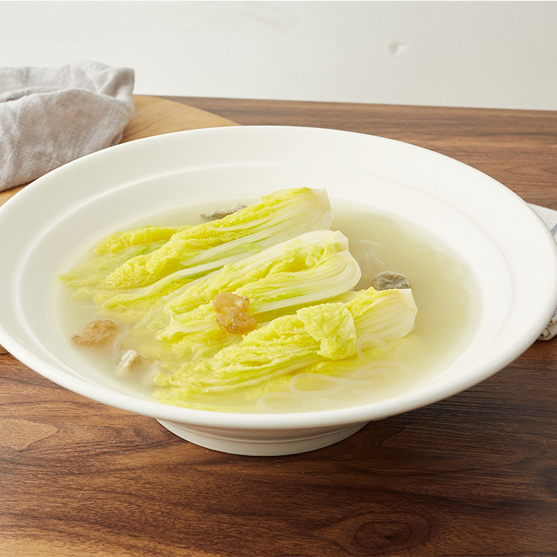 Japanese ramen bowl, ceramic bamboo hat bowl, large soup noodle bowl, white porcelain bowl, thickened large-mouth bowl, double-line horn Specification image