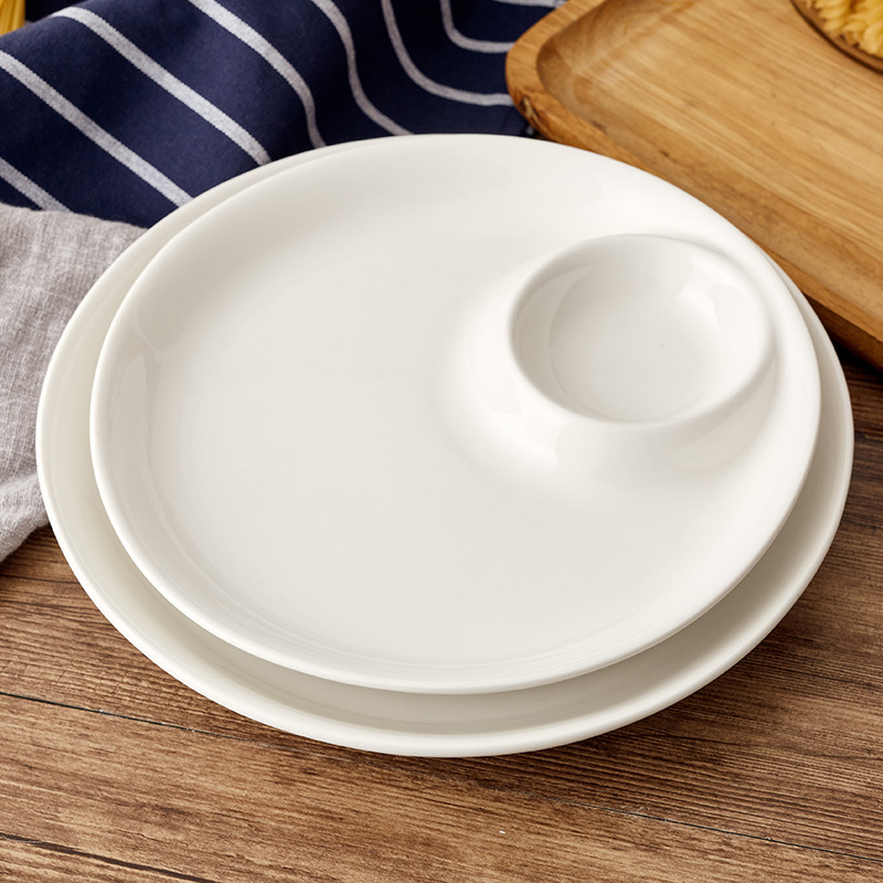Ceramic plates, European-style mother-and-child plates, direct supply from ceramic manufacturers, dumpling plates, magnesia porcelain, hotel tableware wholesale details Picture