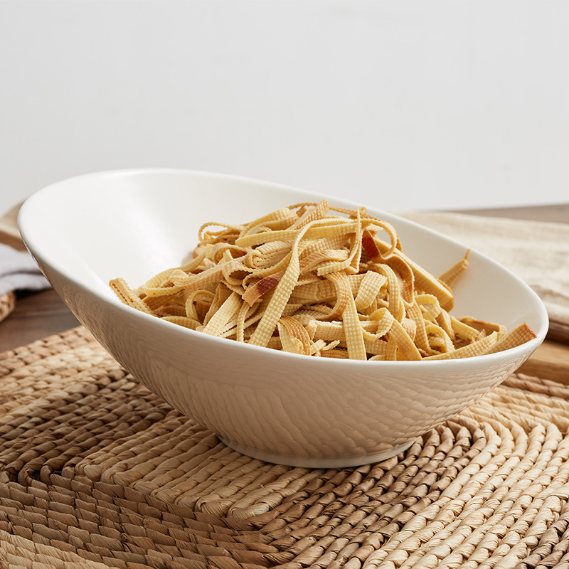 Diagonal bowl, creative salad bowl, ceramic bowl, daily-use porcelain tableware, hotel supplies, hot pot vegetable bowl, large bowl details Picture