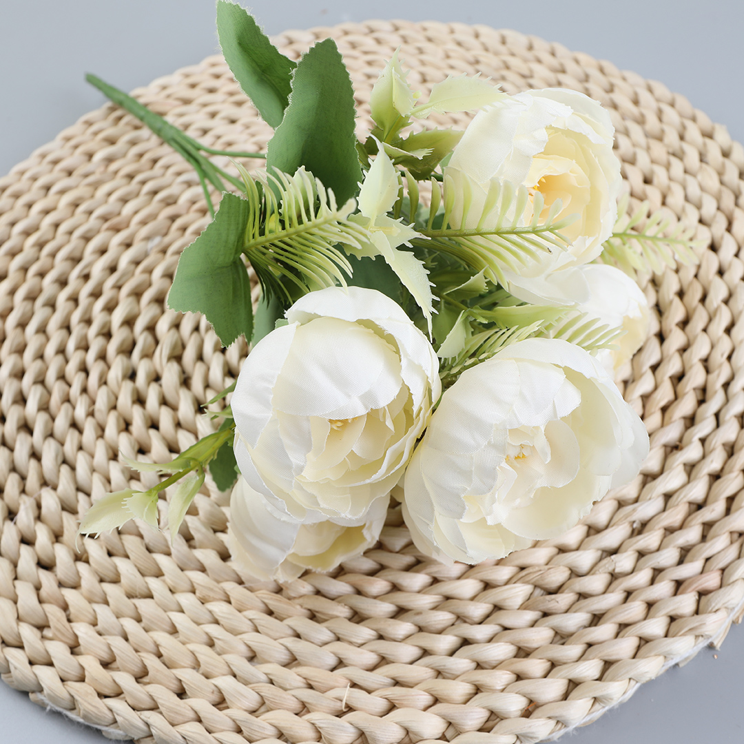 Silk flowers, peony stems, peony roses, wedding decorative flowers