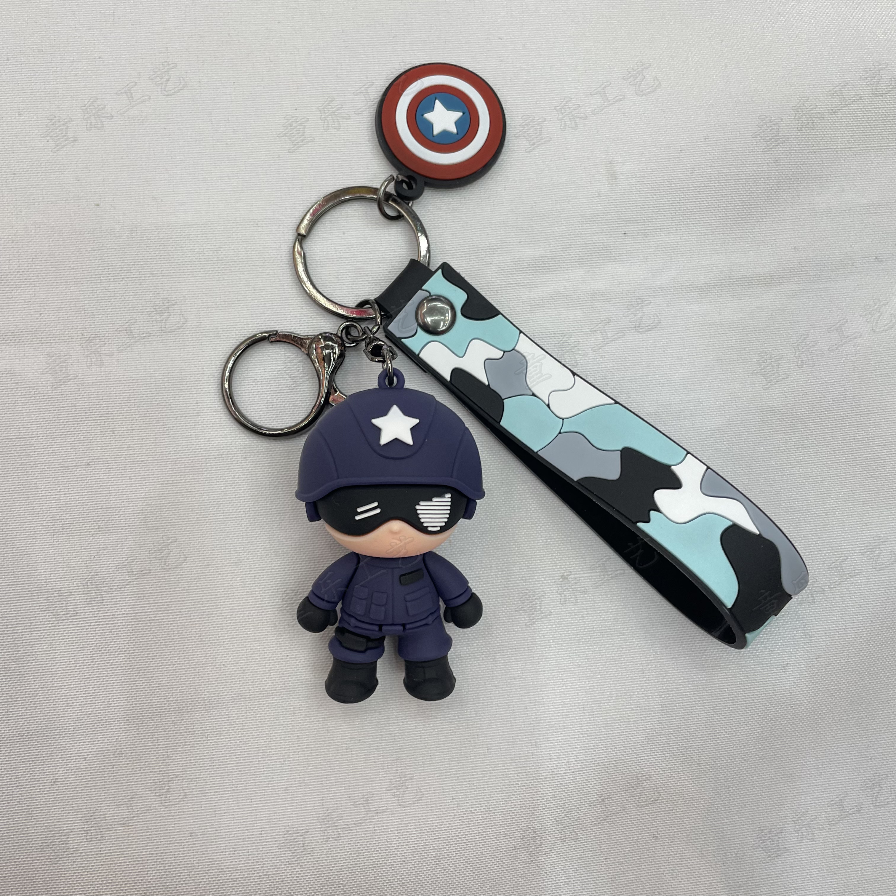 Firefighter figurines, cartoon fire alarm keychains, car key pendants, bag pendants, fire alarm doll pendants Application Scenario