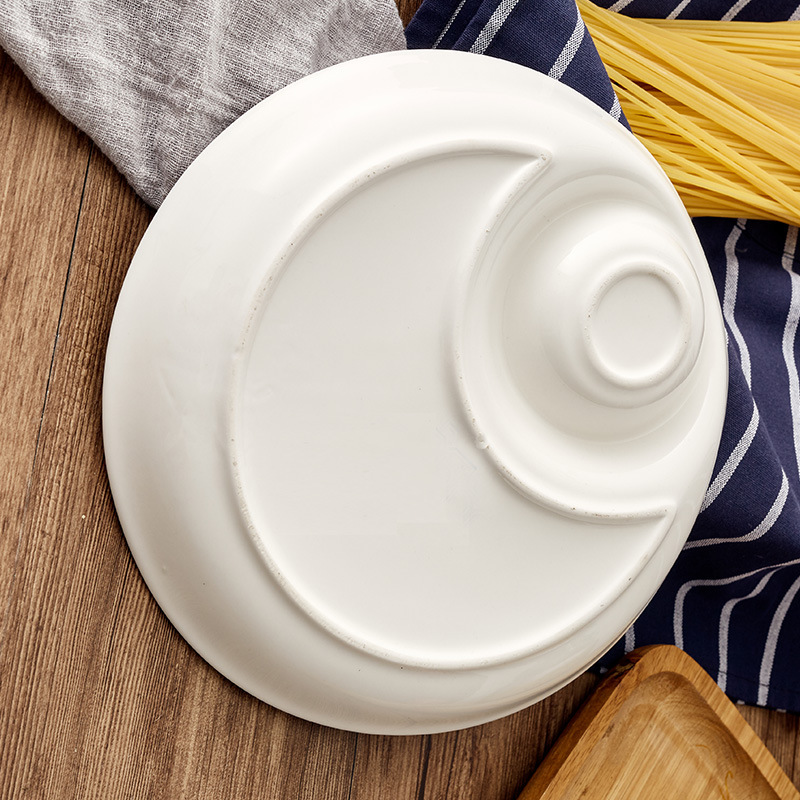 Ceramic plates, European-style mother-and-child plates, direct supply from ceramic manufacturers, dumpling plates, magnesia porcelain, hotel tableware wholesale Application Scenario