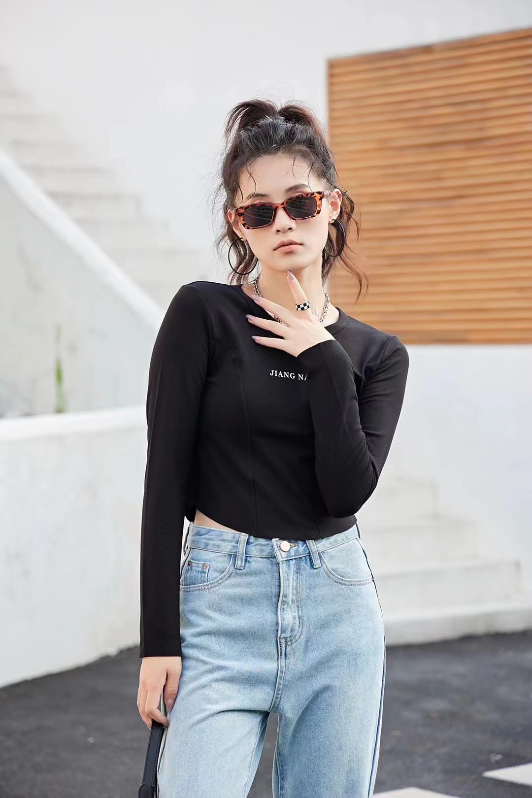 高领毛衣女/保暖上衣细节图