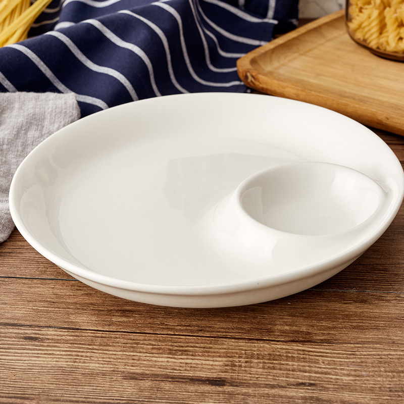 Ceramic plates, European-style mother-and-child plates, direct supply from ceramic manufacturers, dumpling plates, magnesia porcelain, hotel tableware wholesale Specification image