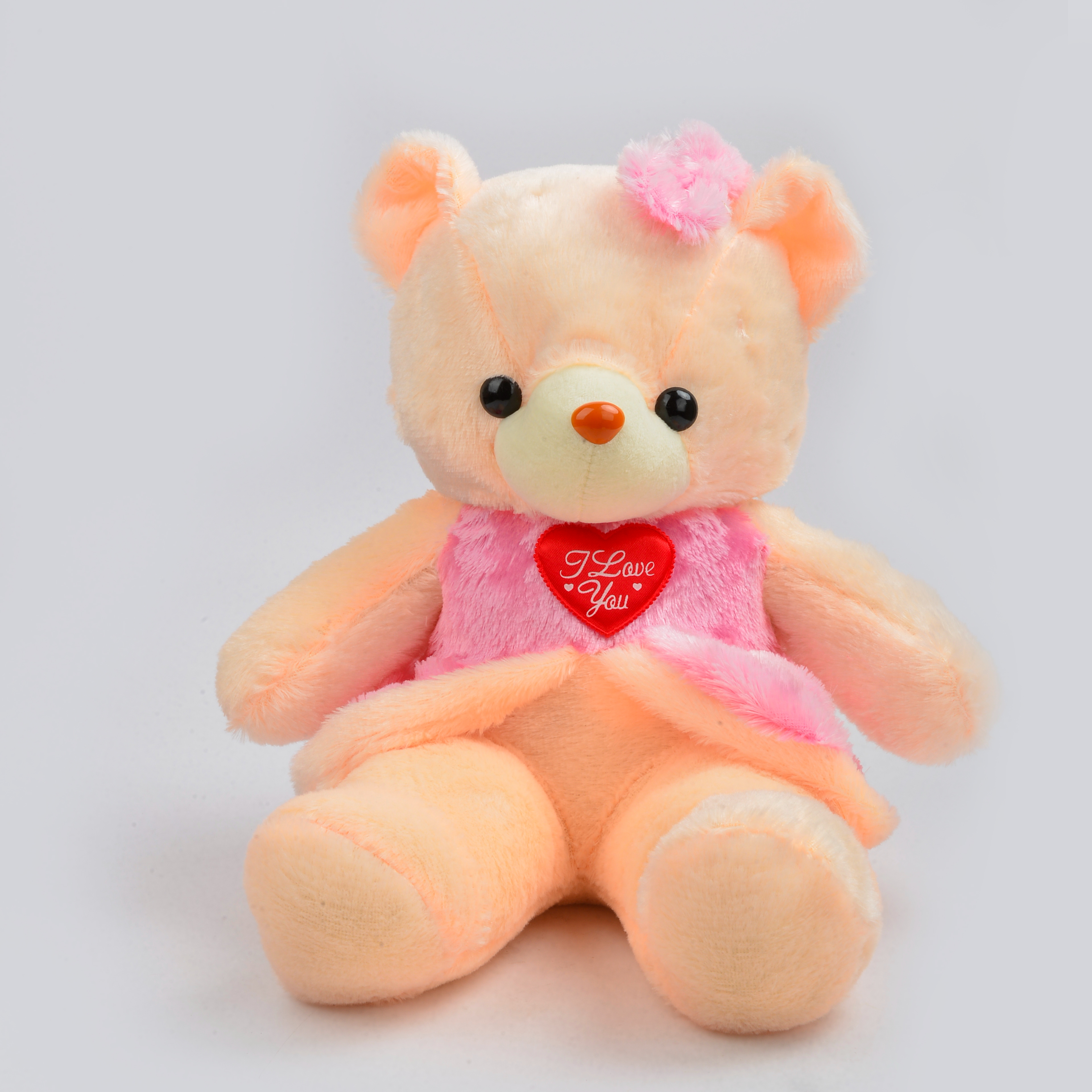 创意发光毛绒玩具小熊 七彩发光可爱粉色爱心泰迪熊公仔 厂家批发节日礼物