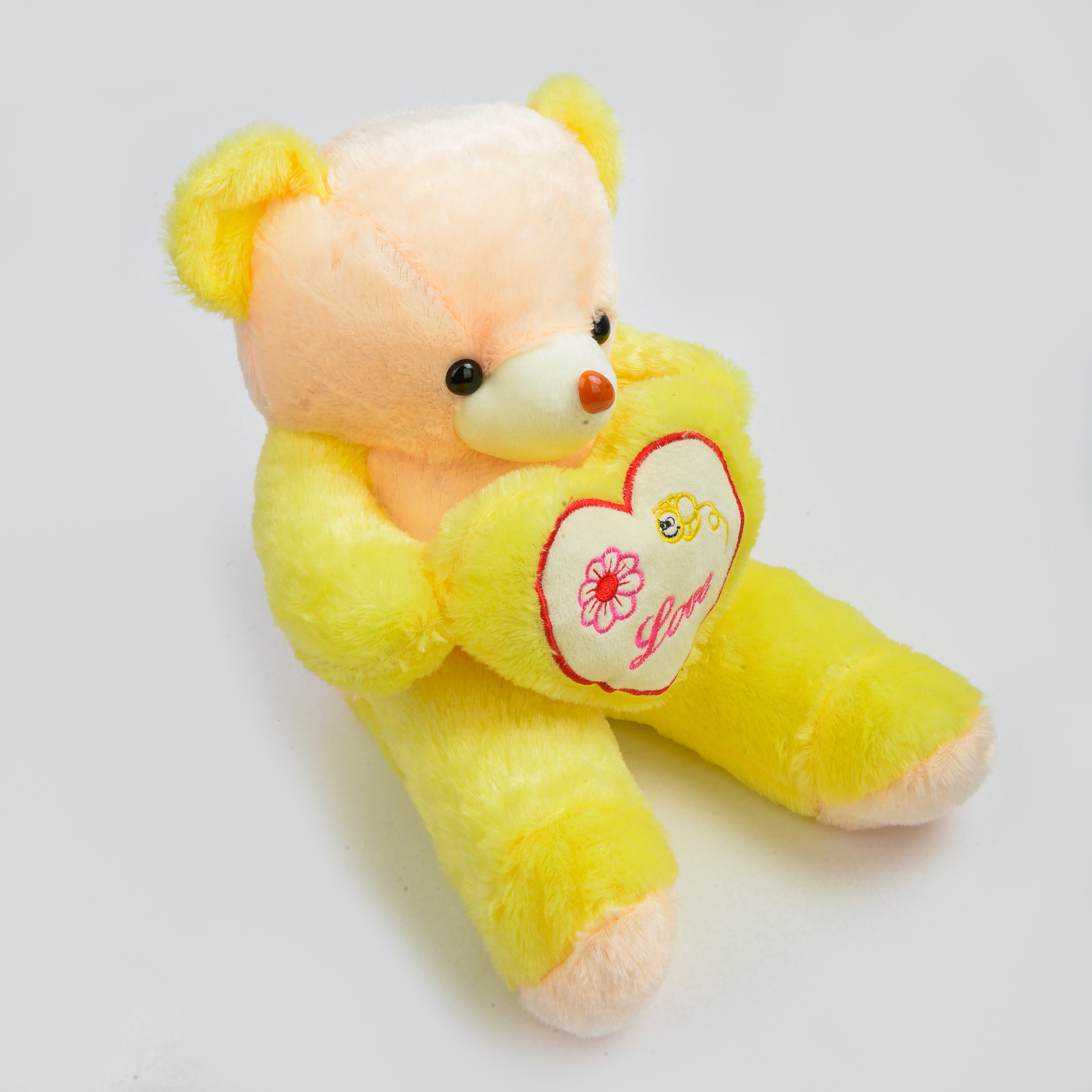 Creative luminous plush toy bear, seven-color luminous heart-shaped teddy bear doll manufacturer wholesale festival gifts details Picture