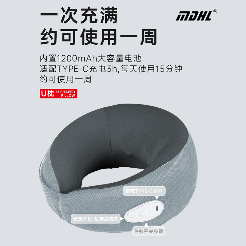 按摩枕/迷你按摩枕/按摩白底实物图