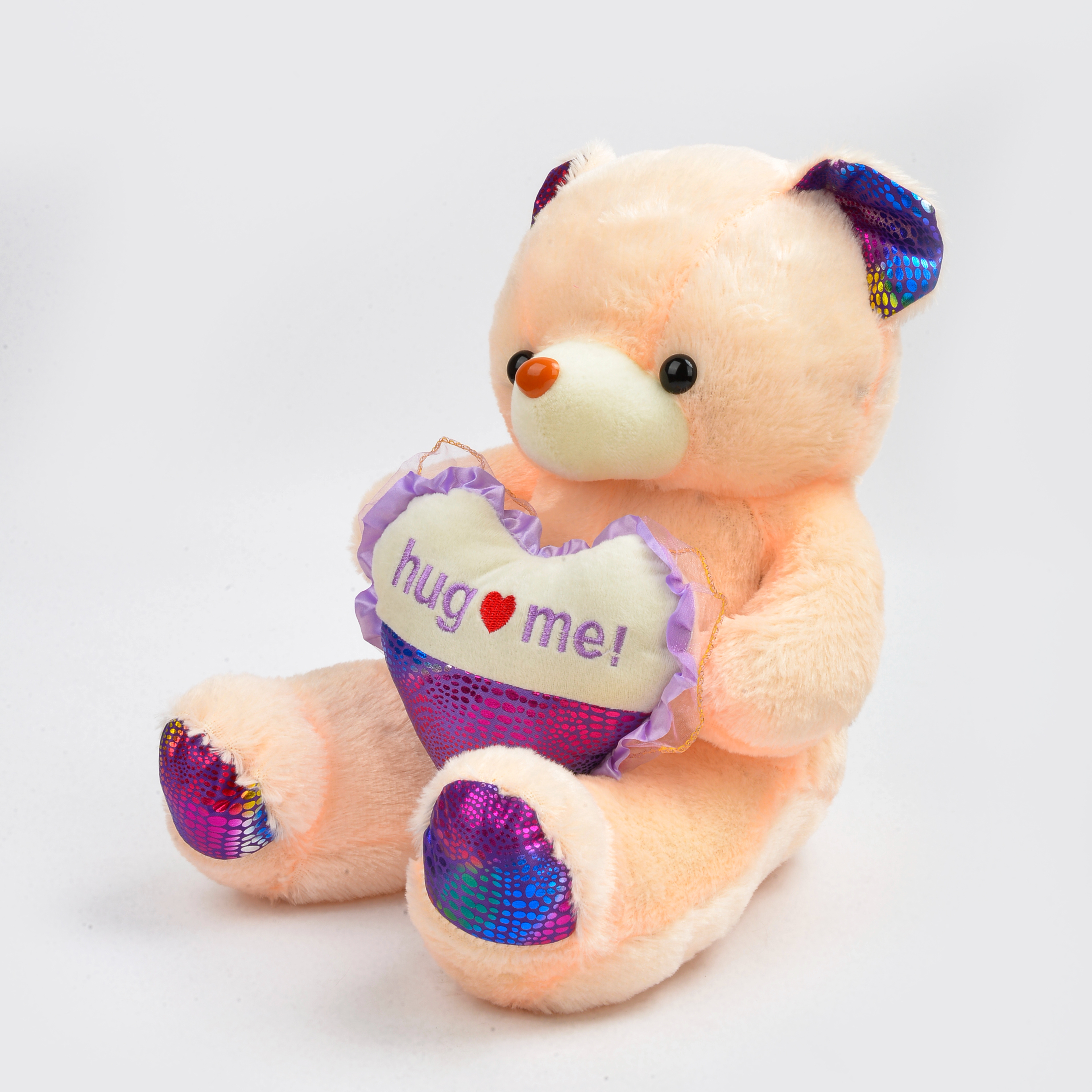 Creativo brillante peluche juguete osito colorido brillante muñeca de amor peluche boneco details Picture