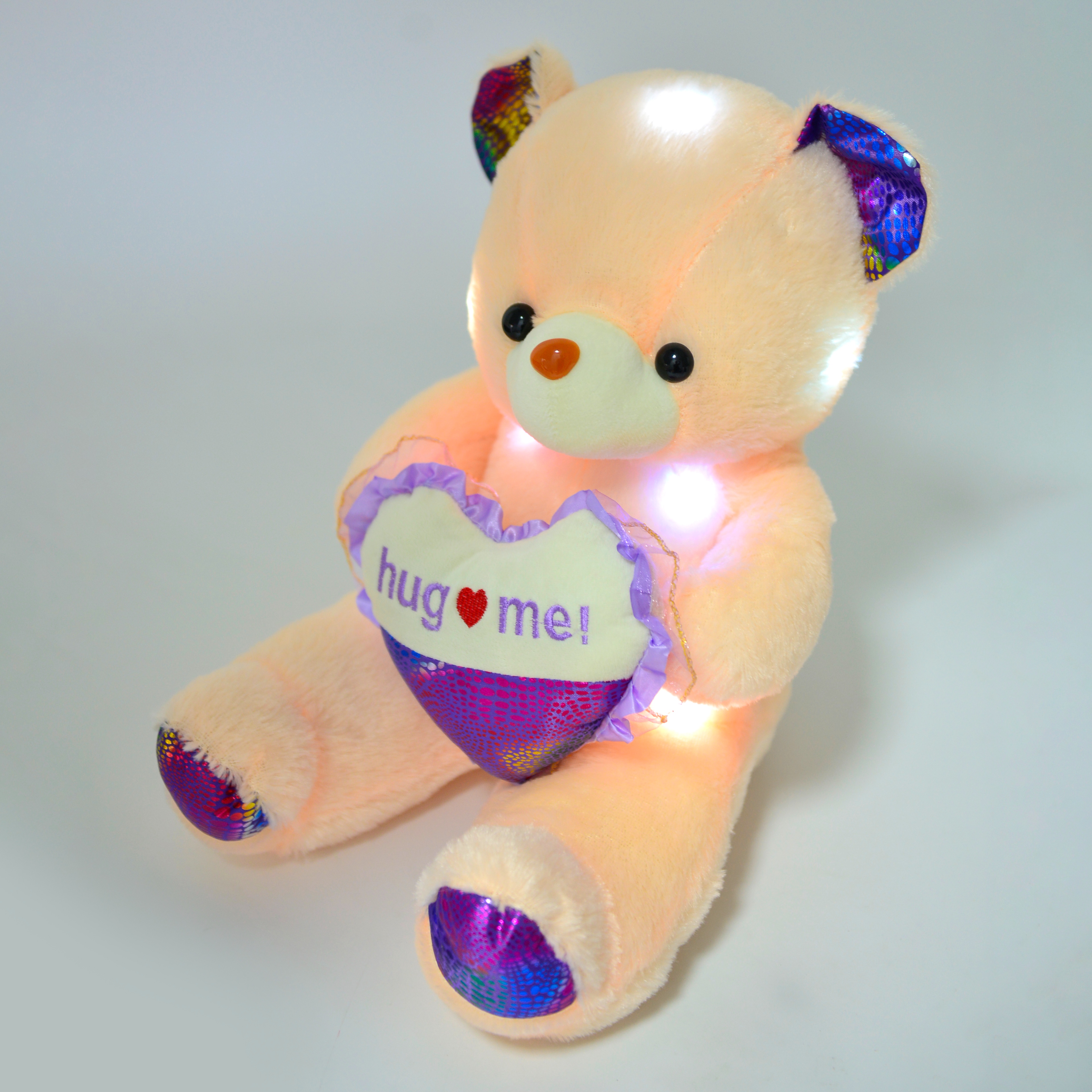 Creativo brillante peluche juguete osito colorido brillante muñeca de amor peluche boneco Item Picture