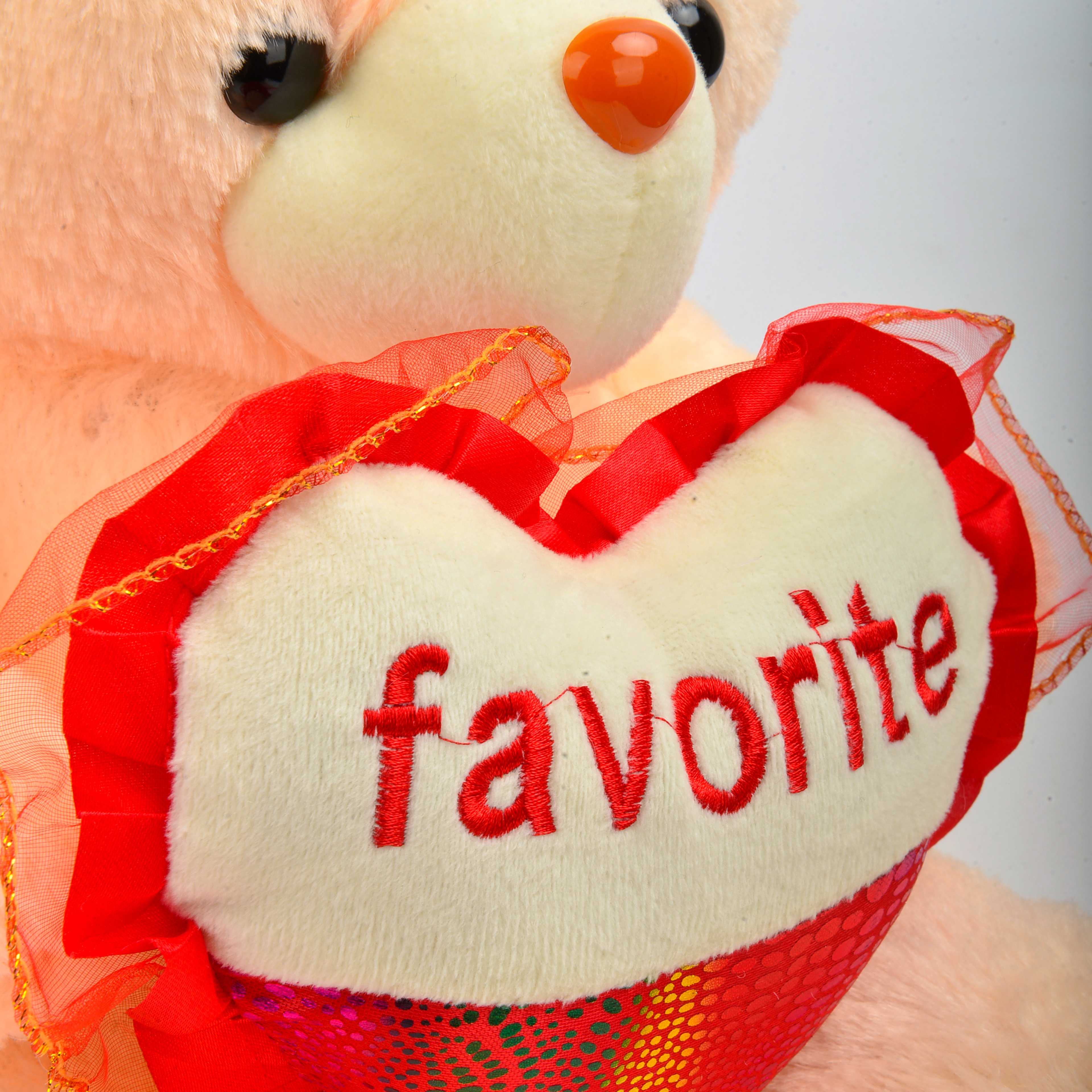 Creative luminous plush toy bear, seven-color luminous bear, cute heart-shaped teddy bear doll manufacturer wholesale festival gifts Item Picture