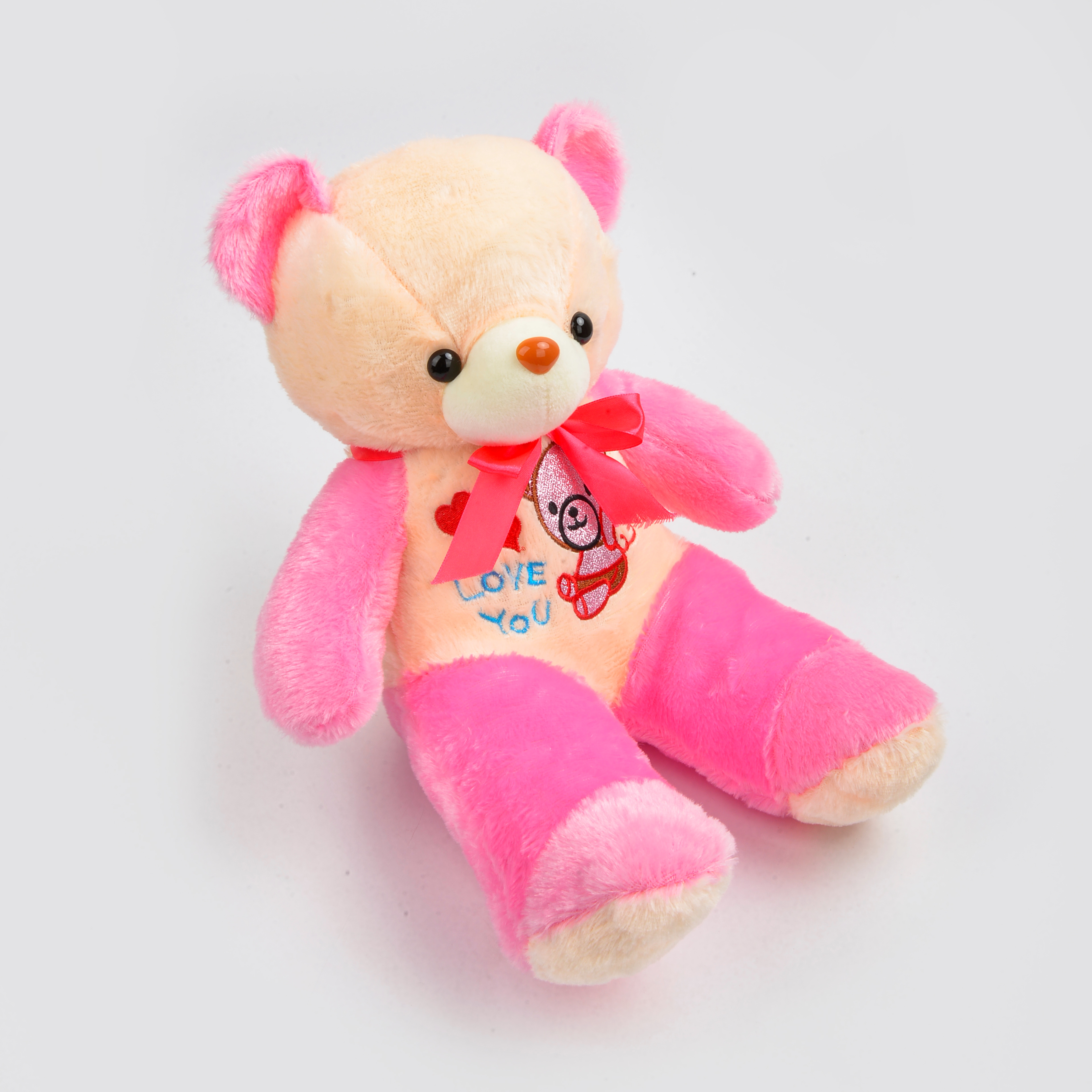 Creativo brillante peluche juguete osito colorido brillante rosa peluche peluche fabricante al por mayor regalos de vacaciones Item Picture