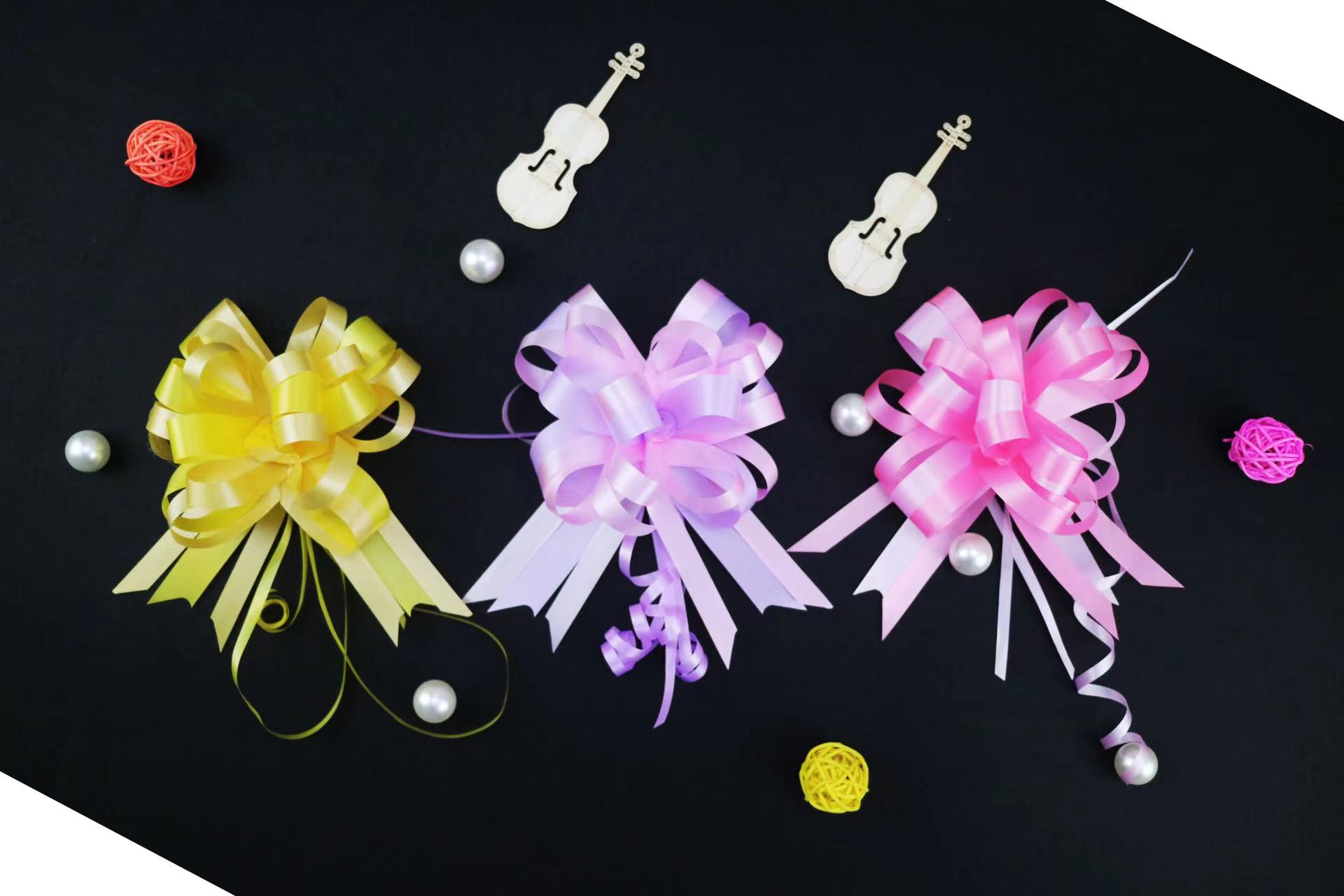 Exquisite hand-pulled flower gift box decorated with bow and ribbon festival gift decoration 22010 Specification image