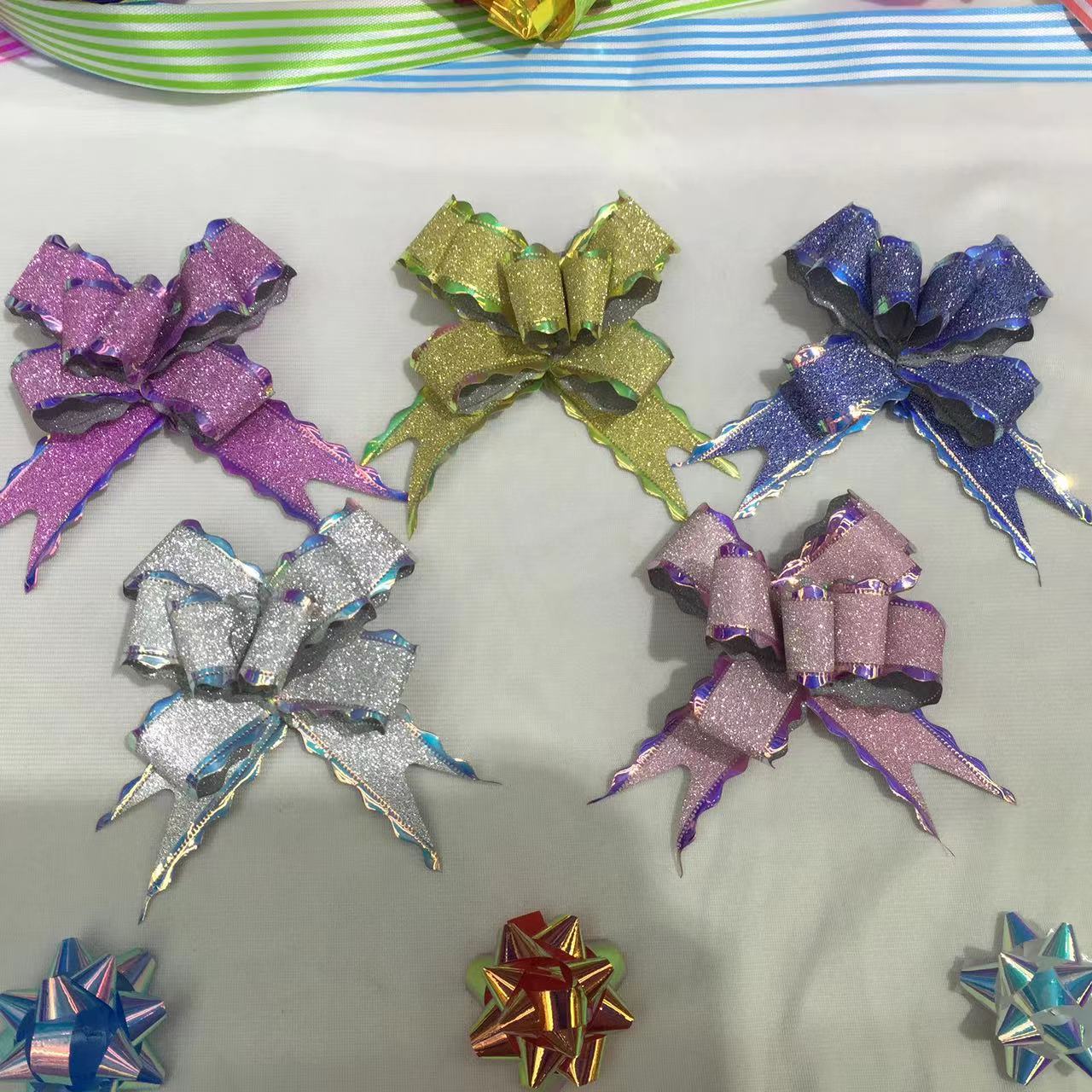 Exquisite hand-pulled flower gift box decorated with bow and ribbon festival gift decoration 22019