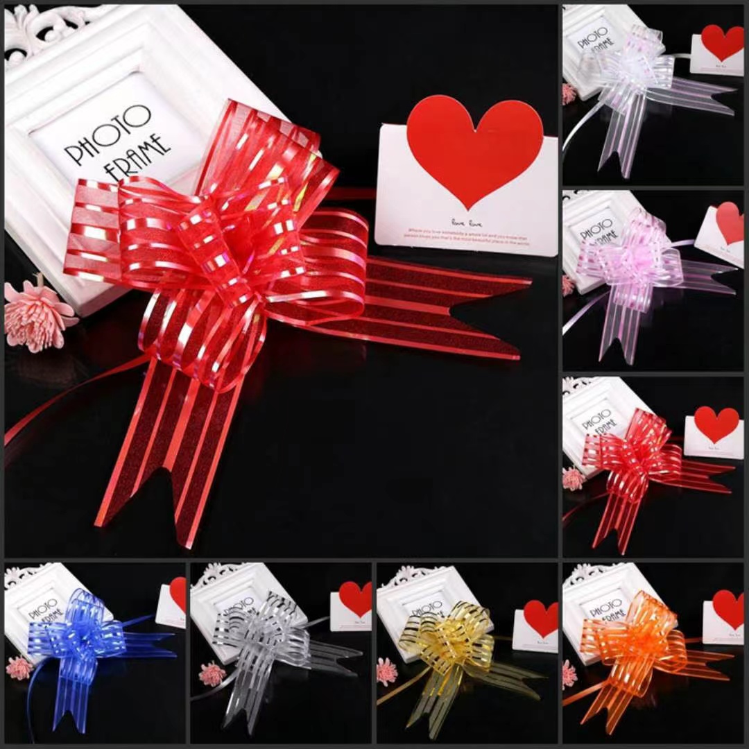 Exquisite hand-pulled flower gift box decorated with bow and ribbon festival gift decoration 2210 Specification image