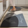 Household floor MATS, kitchen floor MATS, soft diatom mud, water-absorbing and oil-absorbing carpet, simple long strips, washable and anti-slip floor MATS details Picture