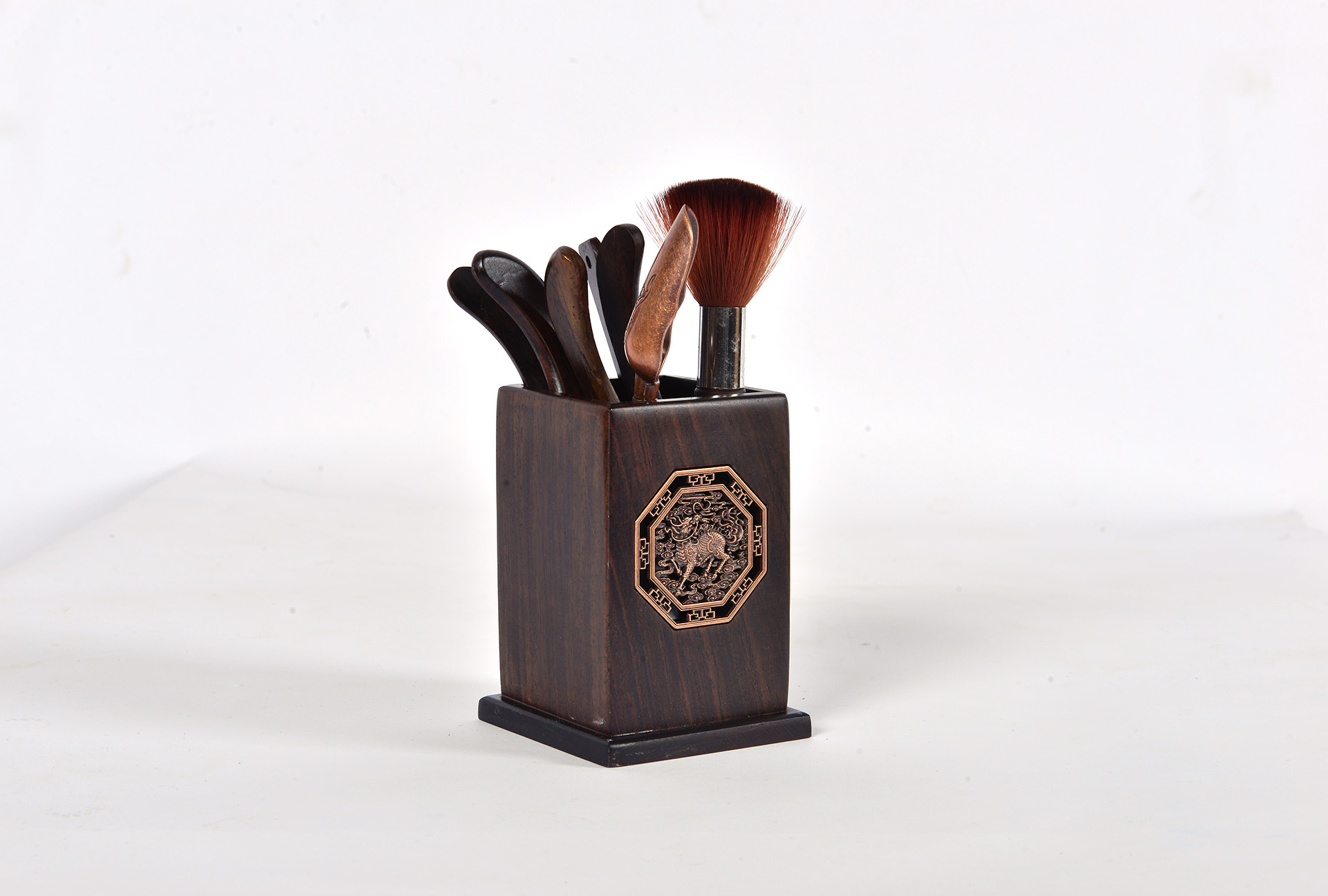 至为家居严选茶盘黑檀逸麟系列楠竹茶器茶道配件家具套装家居楠竹