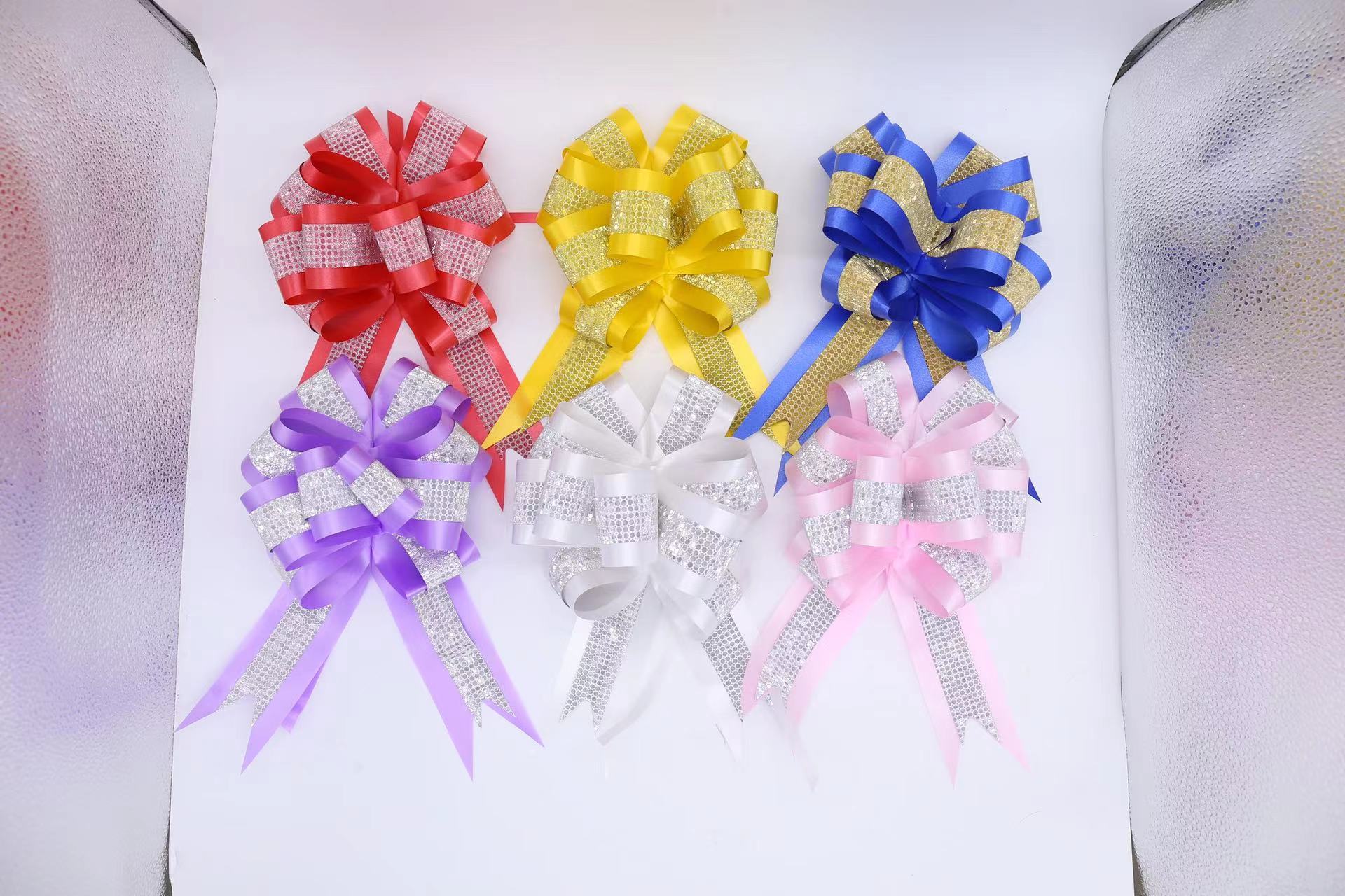 Exquisite hand-pulled flower gift box decorated with bow and ribbon festival gift decoration 22016