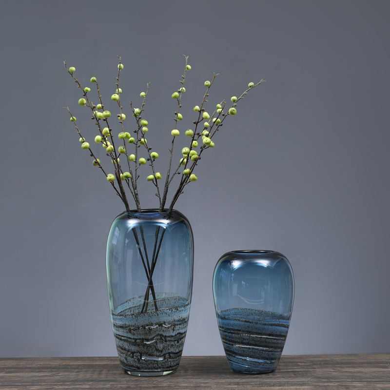 旭阳玻璃简约花瓶插花摆件轻奢客厅玄关餐桌样板房家居软装饰品102