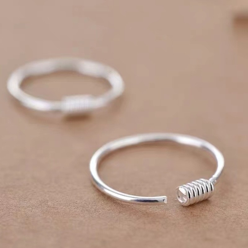 S925纯银螺纹弹簧耳扣 日韩时尚个性简约热销小耳环轻奢女款ins风